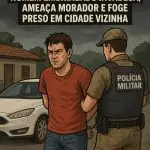 EM ORLEANS/SC! Homem embriagado invade casa, ameaça morador e foge preso em cidade vizinha.