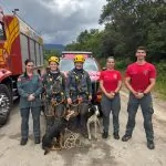 CÃES SÃO RESGATADOS DE GALERIA COM 10 METROS DE PROFUNDIDADE EM LAURO MÜLLER/SC.