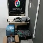 GRAVATAL/SC! Furto em creche municipal termina com três presos e ameaça contra policial militar.