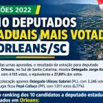 OS 10 DEPUTADOS ESTADUAIS MAIS VOTADOS EM ORLEANS/SC.
